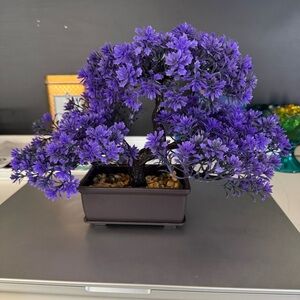 Purple Artificial Bonsai Tree